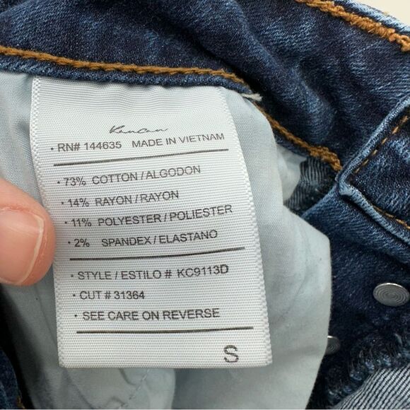 Kancan button fly raw hem denim jean shorts women's small - Picture 4 of 4